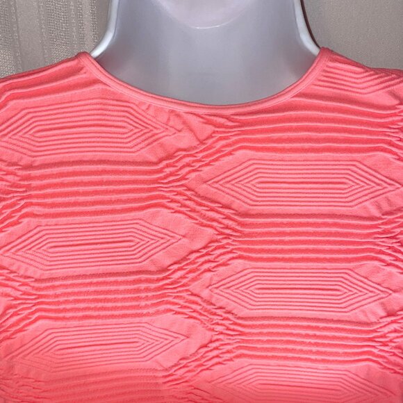 NWT Tees by Tina Lattice Super Stretch Tank Top Coral One Size Fits Most! - Picture 4 of 9